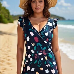 🌸3/$30🌸 Floral Ruffle Swim Dress